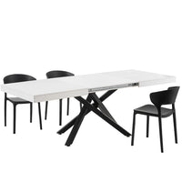 Tavolo da Pranzo Cucina Allungabile Estensibile 90 x 140 fino a 220 cm Bianco