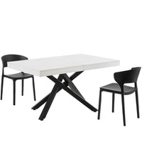 Tavolo da Pranzo Cucina Allungabile Estensibile 90 x 140 fino a 220 cm Bianco