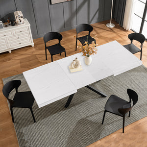 Tavolo da Pranzo Cucina Allungabile Estensibile 90x140 - 220cm Bianco Frassinato