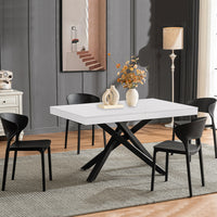 Tavolo da Pranzo Cucina Allungabile Estensibile 90x140 - 220cm Bianco Frassinato