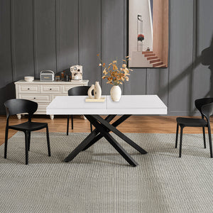 Tavolo da Pranzo Cucina Allungabile Estensibile 90x140 - 220cm Bianco Frassinato