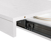 Tavolo da Pranzo Cucina Allungabile Estensibile 90x140 - 220cm Bianco Frassinato