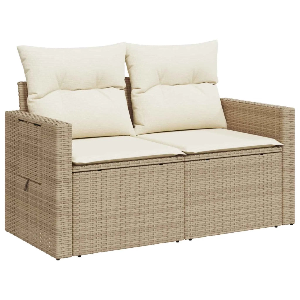 Set di divani 6 pz Beige e Bianco Crema 3447466