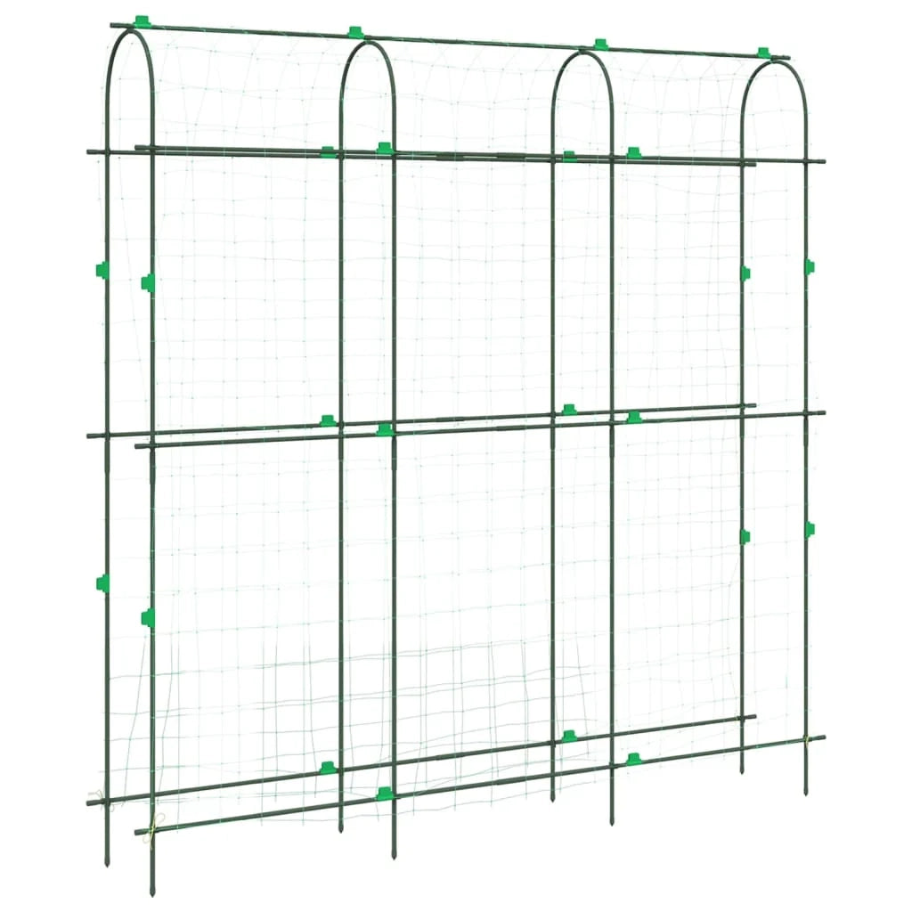 Traliccio da giardino regolabile a forma di U per piante rampicanti 181 x 31 x 182,5 cm acciaio verde 02_0056679