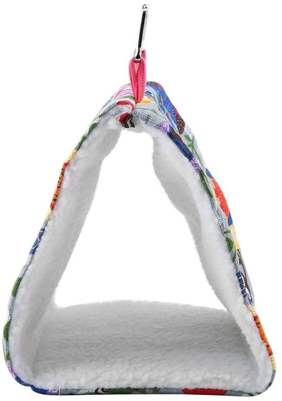 Schiacciapatumi Vogelnest per Animali - Caldo e Soffice - Driangolare e Duraturo - Pappagallo - Accessori per Animali - Uccelli - Gabbia Giocattoli