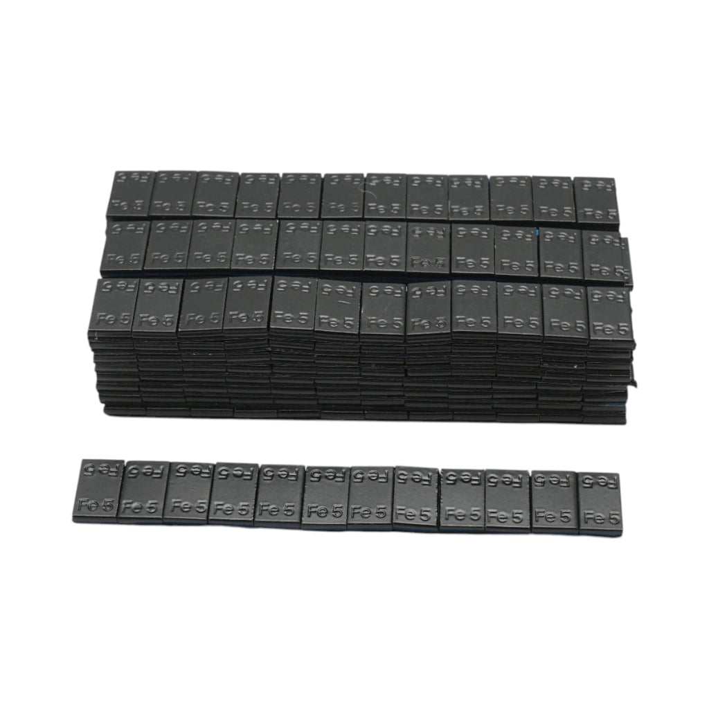 Contrappesi autoadesivi neri per equilibratura ruote Fe 60g (5gx12 pz) 100 strisce/set