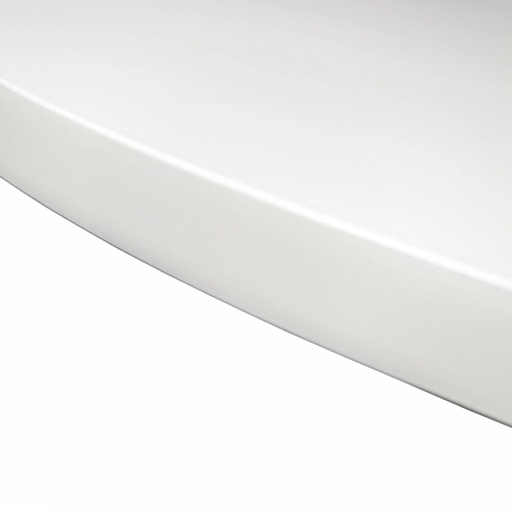 Tavolo da pranzo rotondo ZEN, 90x90x77cm, per 4 persone, Colore bianco opaco, Gambe in metallo laccato nero opaco RF1934