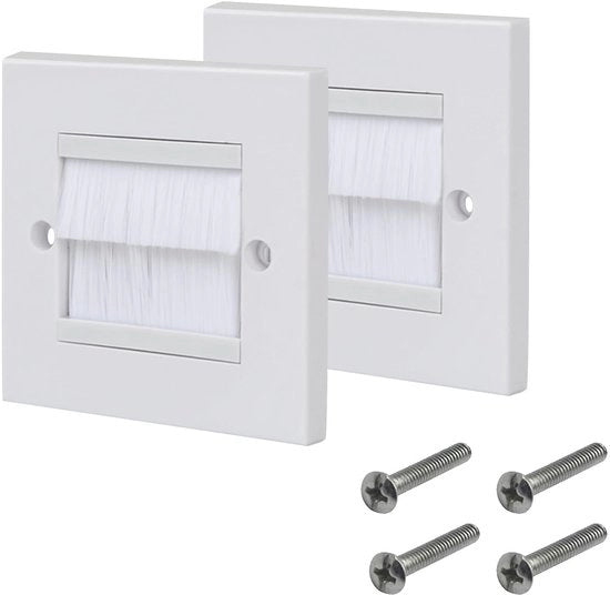 Pannelli di passaggio cavi con setole - Passaggio cavi 60mm - Protezione contro la polvere - Duraturo - Facile da installare - Adatto per cavi multimediali
