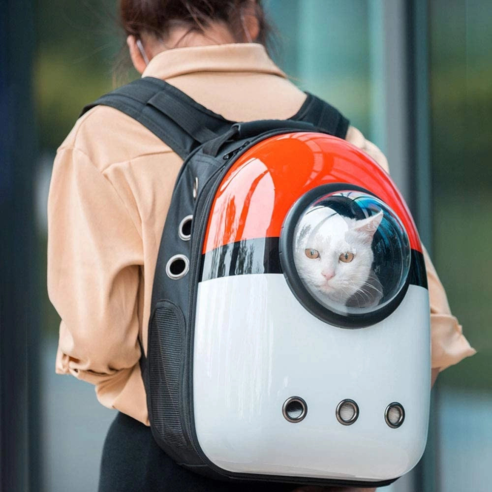 Trade Shop - Zaino Borsa Trasportino Gatto Cane Portatile Viaggio Design A Capsula Spaziale -
