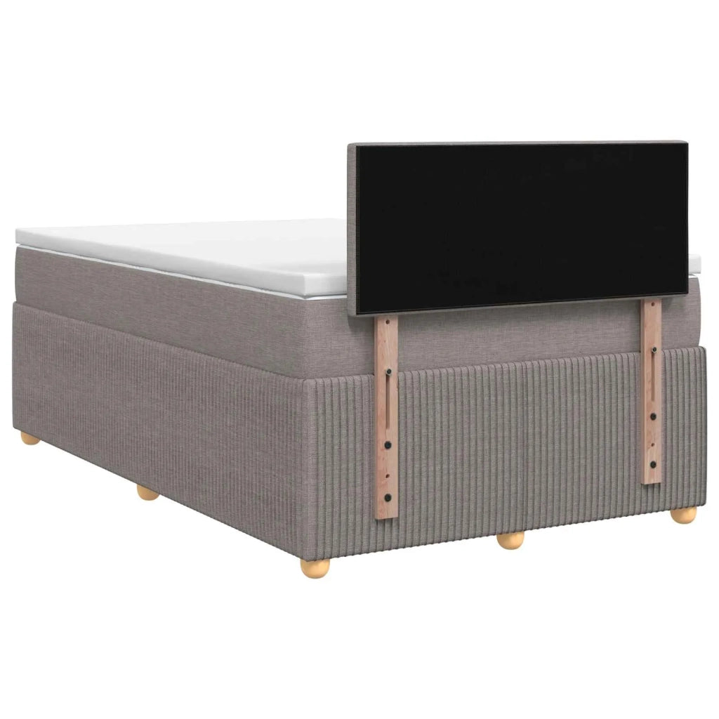Letto box spring con materasso Tortora 120 x 200 cm Tessuto 3452908