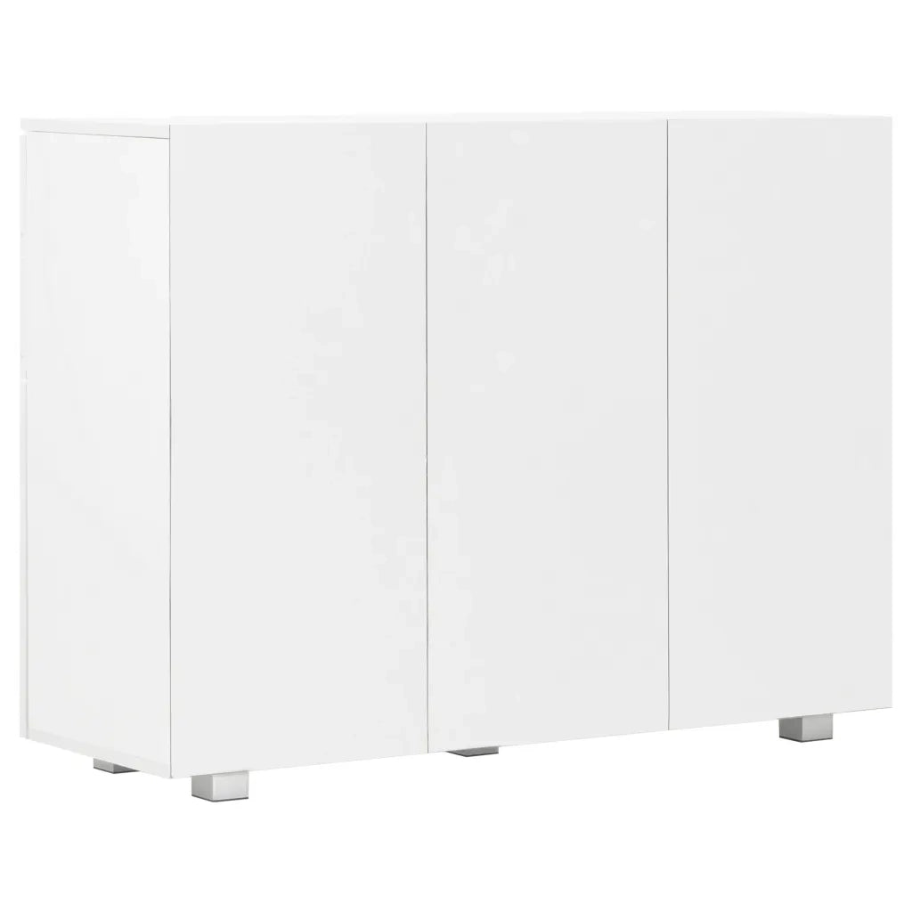 Credenza Bianco Lucido 107x35x80,5 cm 283718