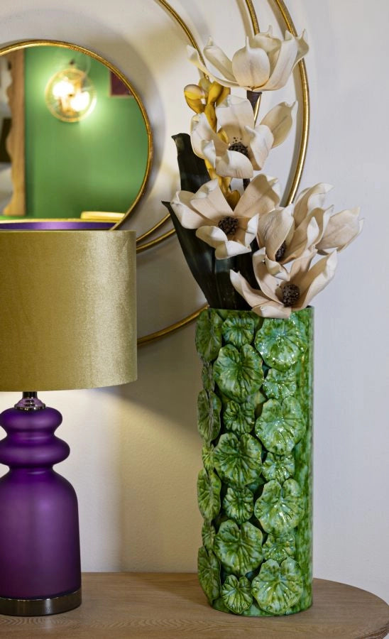 Vaso Drop 18x17,5x46 cm in Ferro Verde