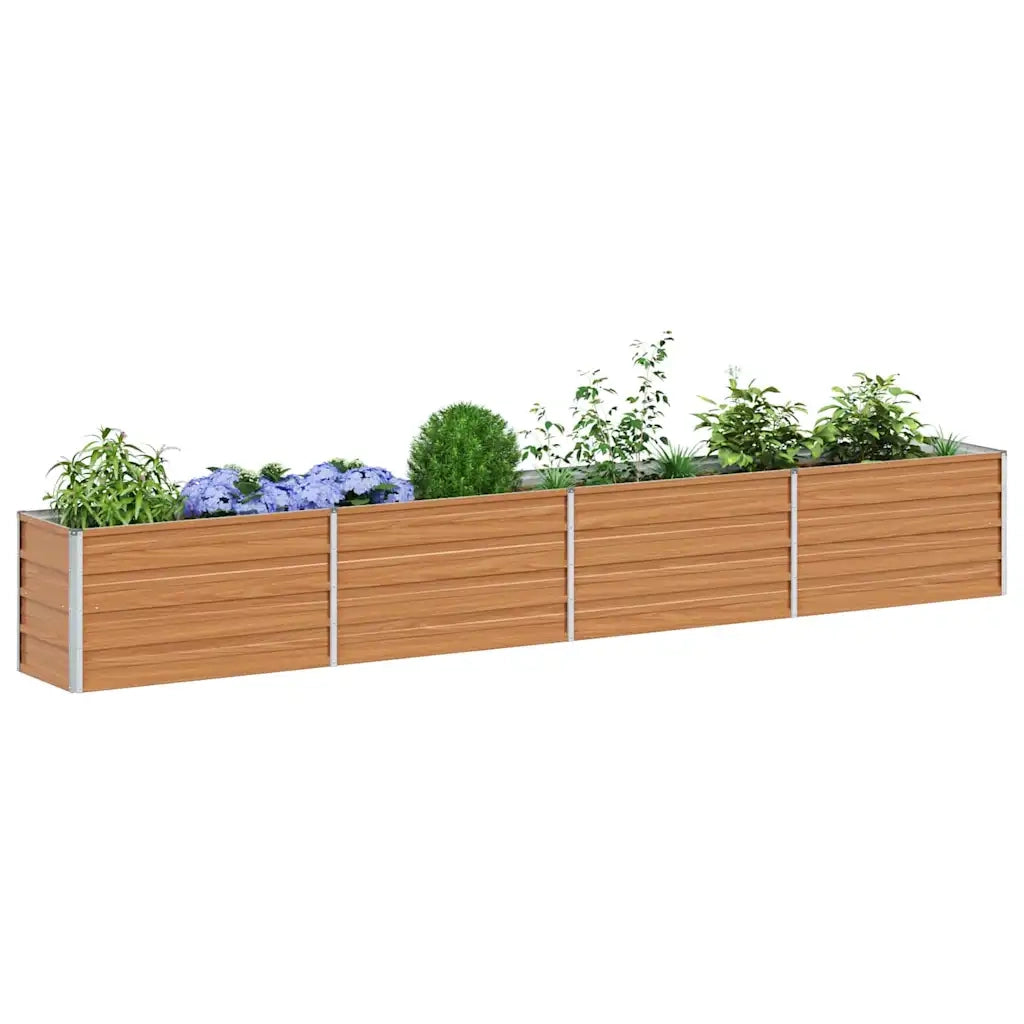 Fioriere | Cassetta per fiori | Letto rialzato da giardino Marrone Chiaro 320 x 40 x 45 cm