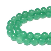 Kralen 12 mm 30 pezzi Aventurino verde Jade Stekkalici con foro Pietre naturali Sferiche per la Creazione di Gioielli Bracciali Collane