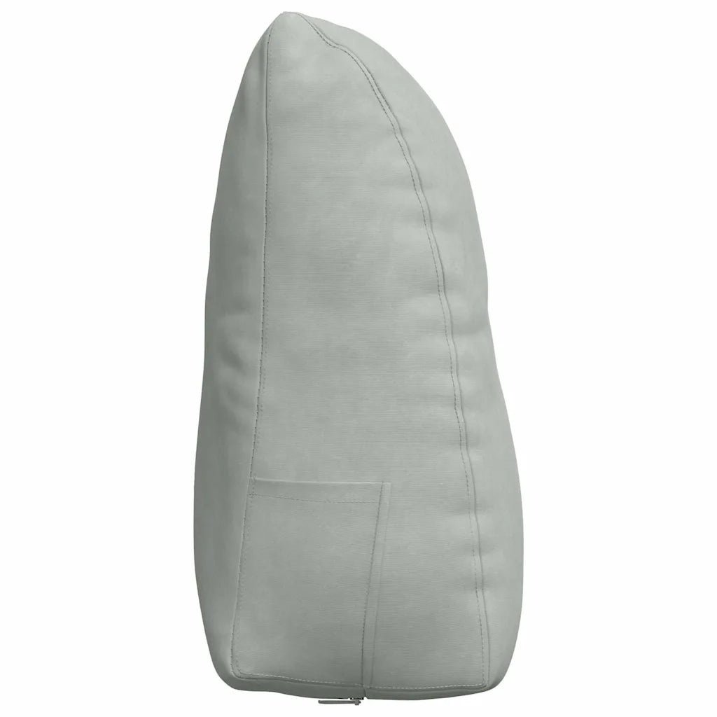 Cuscino per Schiena Grigio chiaro 60 x 24 x 50 cm Velluto 42014400