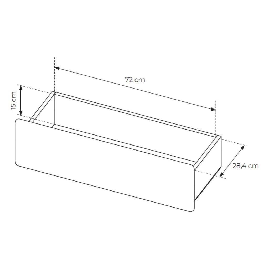 Madia Hana, Credenza 6 Cassetti, 160x38x80h cm Marrone Rovere