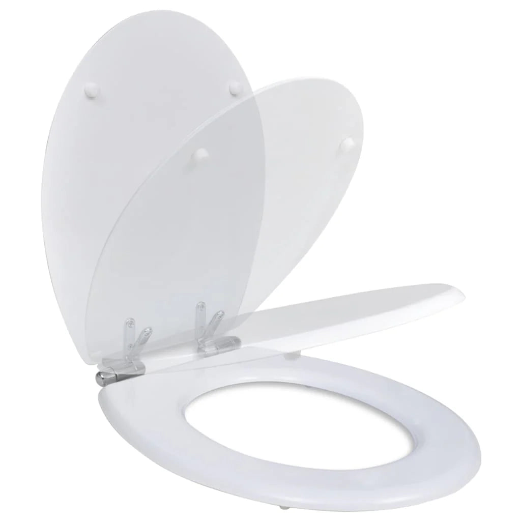 Sedile WC con coperchio a chiusura ammortizzata MDF bianco 02_0002875