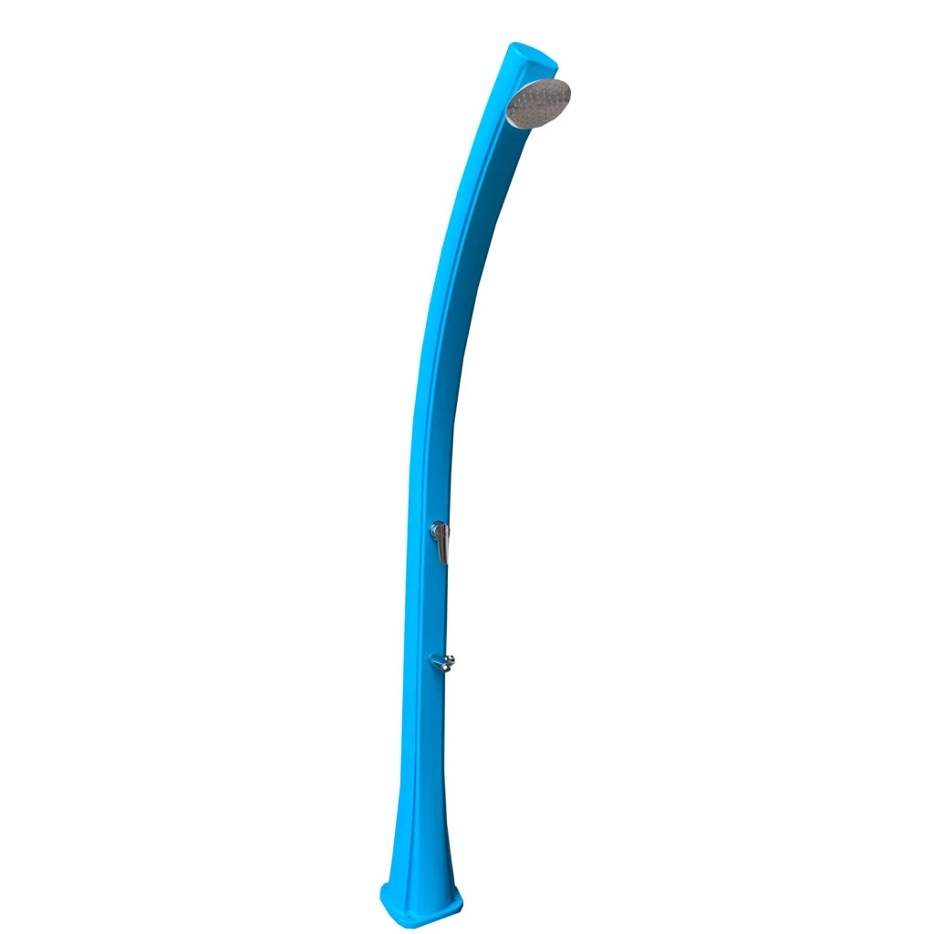 Colonna doccia solare in HDPE  soffione ultrapiatto Sphera Colore: Blu, Materiale: Plastica (HDPE)