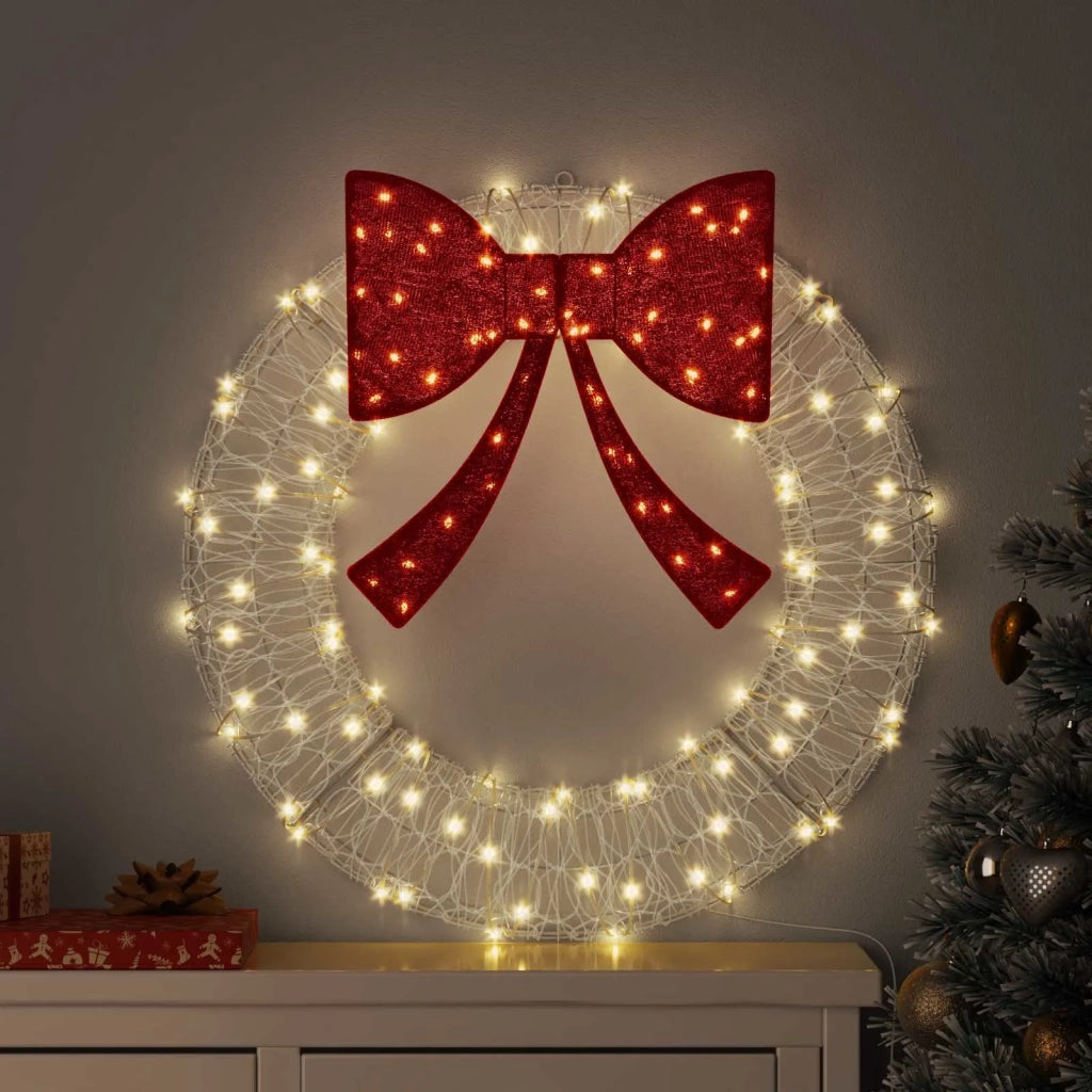 Corona con 60 LED Bianco caldo 76 x 76 x 8,5 cm Acrilico CFW5024755