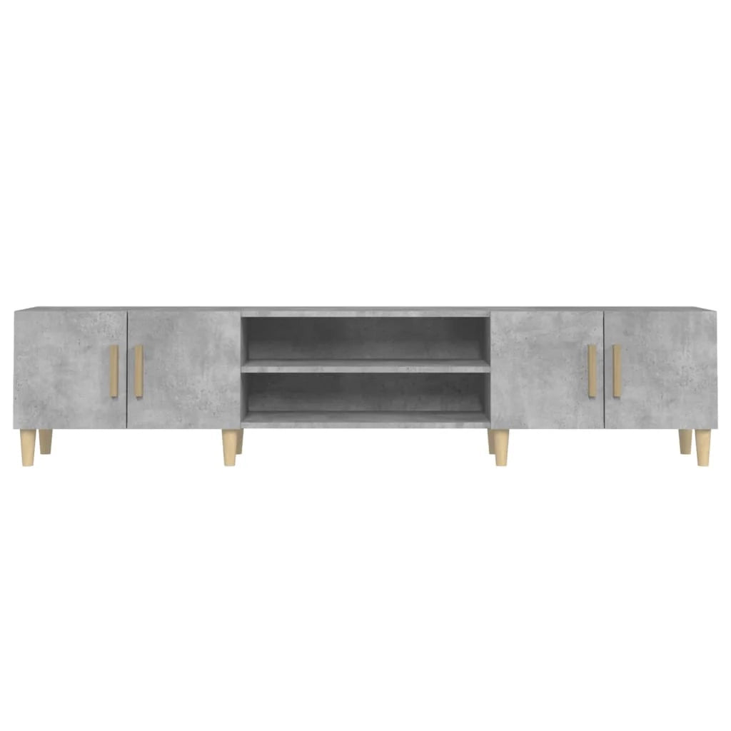 Mobile TV multimediale mensola TV credenza TV sala da pranzo soggiorno camera da letto 180 x 31,5 x 40 cm legno ingegnerizzato grigio 02_0026094