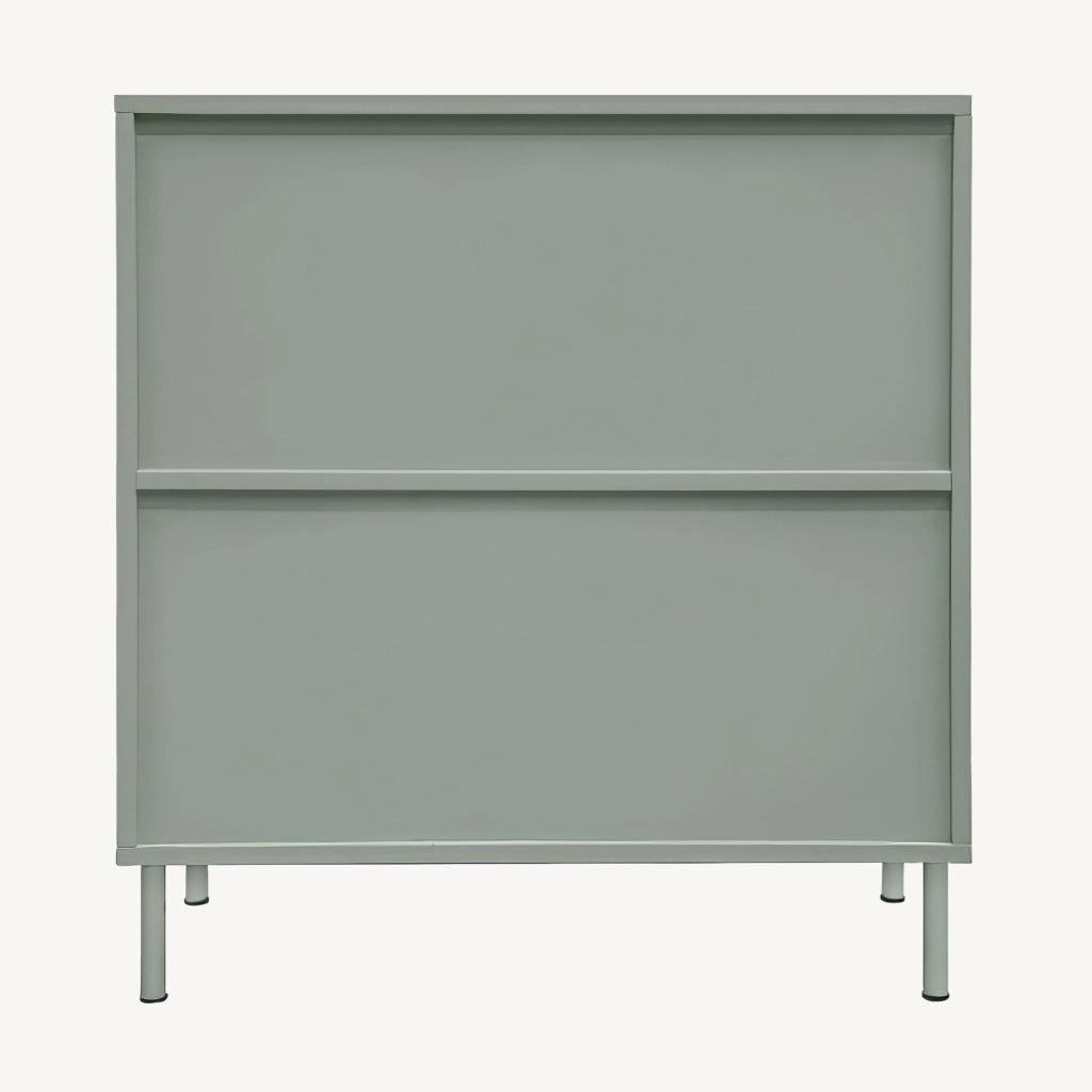 Credenza Holea Comò a 2 Ante 75 x 70 x 34 cm - Verde Salvia [en.casa]