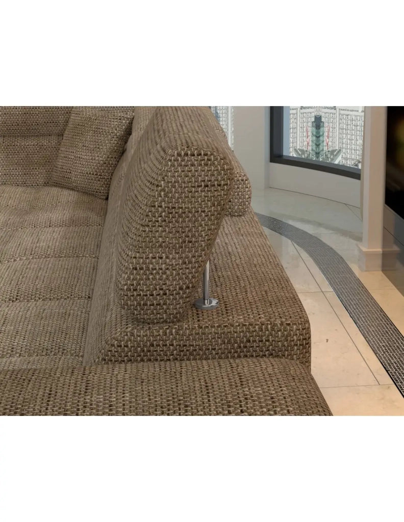 Divano letto angolare PALAZZO 4 posti beige – angolo destro con 1 cuscino