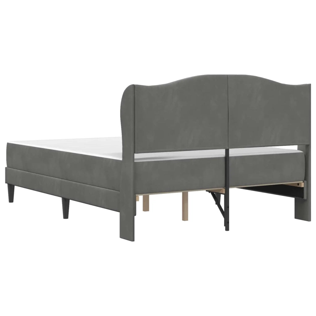 Struttura del letto Grigio Scuro 140 x 200 cm Velluto