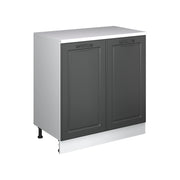 Mobile cucina sottotetto R-Line Antracite rustico/Bianco 80 cm senza inclinazione con 2 ante Vicco