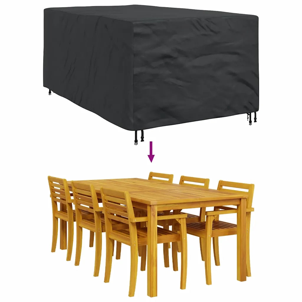 vidaXL Copertura per mobili da esterno Nero 143 x 225 x 90 cm 210D