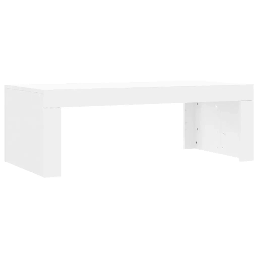 Tavolino da Salotto Bianco 102x50x36 cm in Legno Multistrato