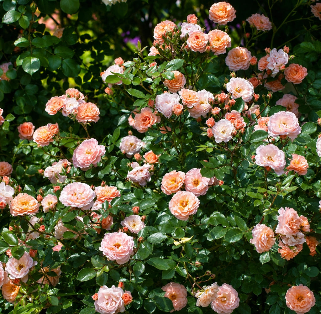 Gardenaria Rose cespugliosa 'Apricot drift' Meilland - Rosa da giardino Altezza: 40 cm (vaso 17)