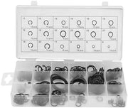 Set di circlips a 225 pezzi - Borghetti a 18 misure - Dado - Materiale metallico - Previene lo spostamento laterale