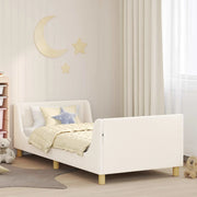 Struttura letto bambini con testata Crema 80 x 200 cm