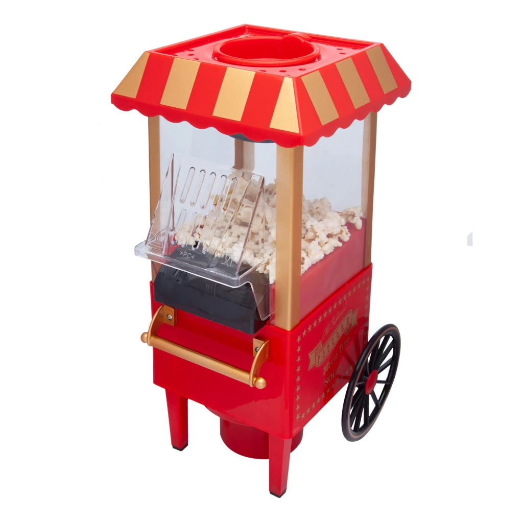 Macchina per popcorn elettrica stile retrò, coperchio rimovibile, preparazione 3 minuti senza olio 1200W - SOGO