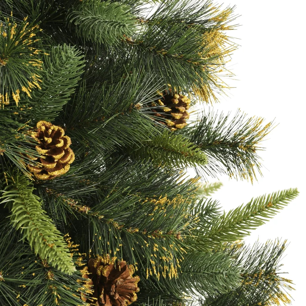 Albero di Natale Artificiale Incernierato con Pigne 180 cm 357702
