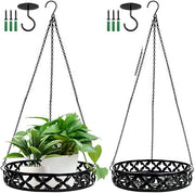 Supporto per piante in metallo 2 pezzi - Supporto per vaso per interni/esterni - Supporto per piante appeso - Contenitori per piante 22/25 cm - Sostenibile e luminoso - Supporto per piante appeso