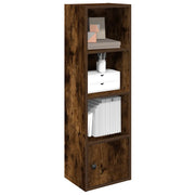 Libreria-Scaffale per Libri-Mobile di Stoccaggio Rovere Fumo 31x24x102 cm in Legno Multistrato