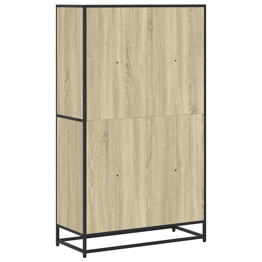 Libreria-Scaffale per Libri-Mobile di Stoccaggio Rovere Sonoma 80,5x35x139 cm in Truciolato