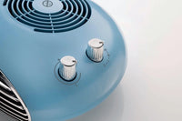 Ariete 8211 Termoventilatore da tavolo, Stufetta elettrica, 2000W, Termostato, Silenzioso, Griglia e piedi cromati, Celeste