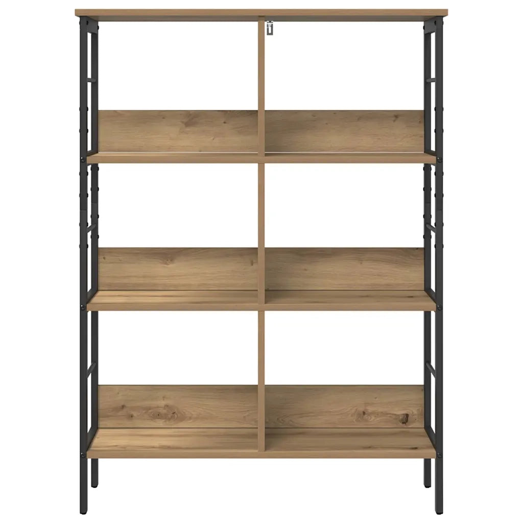 Libreria-Scaffale per Libri-Mobile di Stoccaggio Rovere artigianale 82 x 32 x 112 cm Legno multistrato