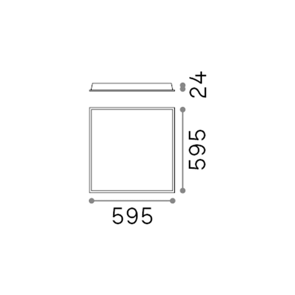 Pannello Led Panel Alluminio Bianco Led 40W 4000K Luce Naturale Cri90