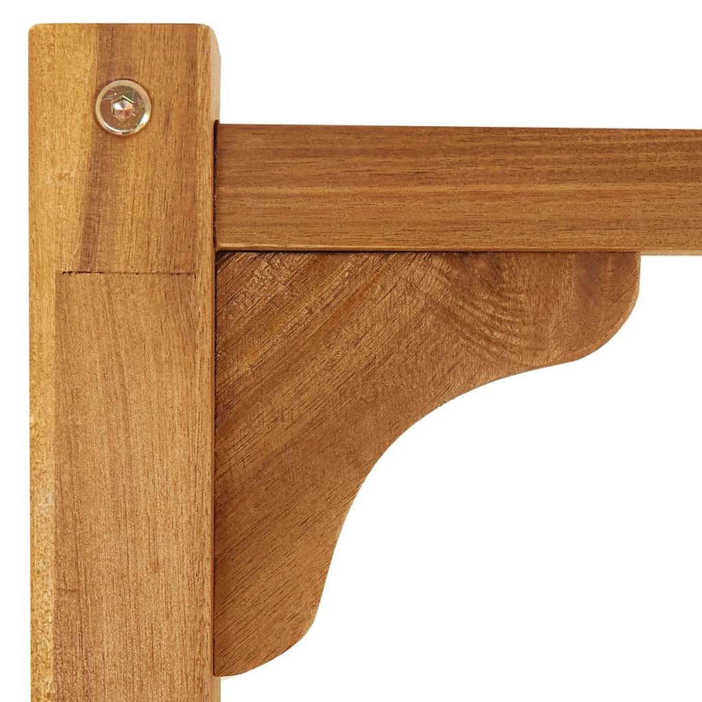 Lettino prendisole sedia a sdraio lettino da giardino mobili da patio set da esterno doppio con tende e cuscini legno di acacia 02_0012739