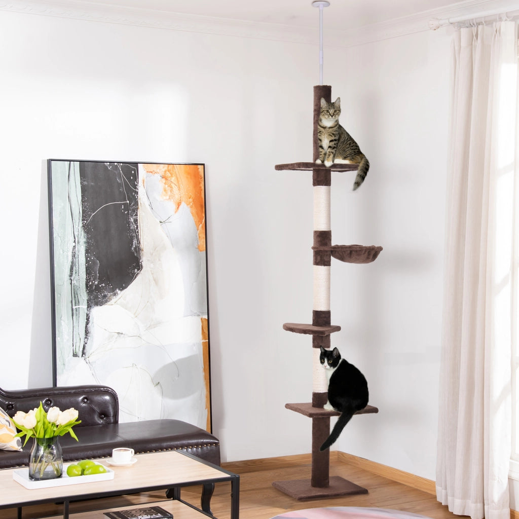 ALBERO RASCHIA-GATTI Regolabile 230-260 cm Marrone 40 x 34 cm