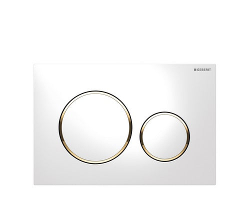 Placca di comando scarico SIGMA 20 bianca oro per cassetta Geberit 115.778.KK1 Bianco/Oro