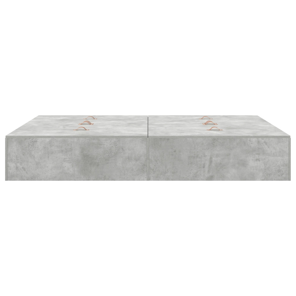 Struttura Letto con Contenitore Grigio Cemento 140x190 cm