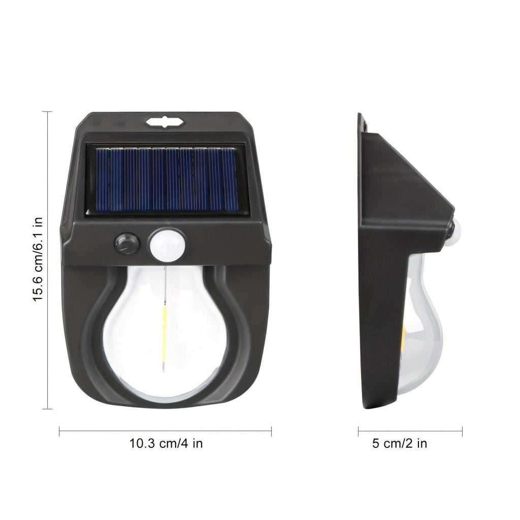 Faretto solare lampada applique 1W da esterno sensore movimento luce calda 600LM CL-118 - ZENCOCCO