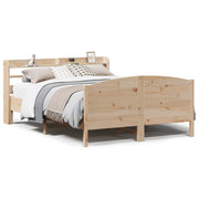 Letto matrimoniale | Letto per adulti | Letto senza Materasso 150x200 cm in Legno Massello di Pino
