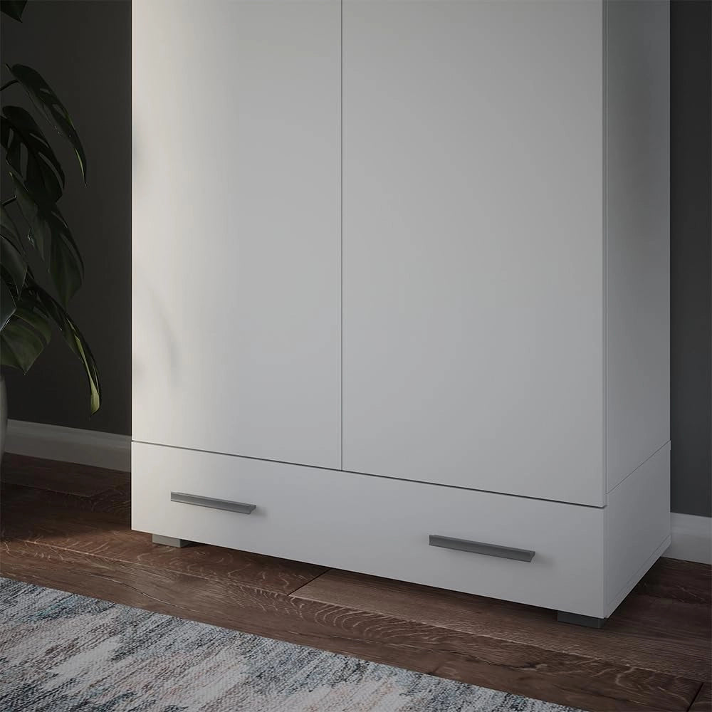 Modulo aggiuntivo Frank, Bianco, 80 x 17.4 cm con cassetto, adatto per l'ampliamento di armadi multifunzione