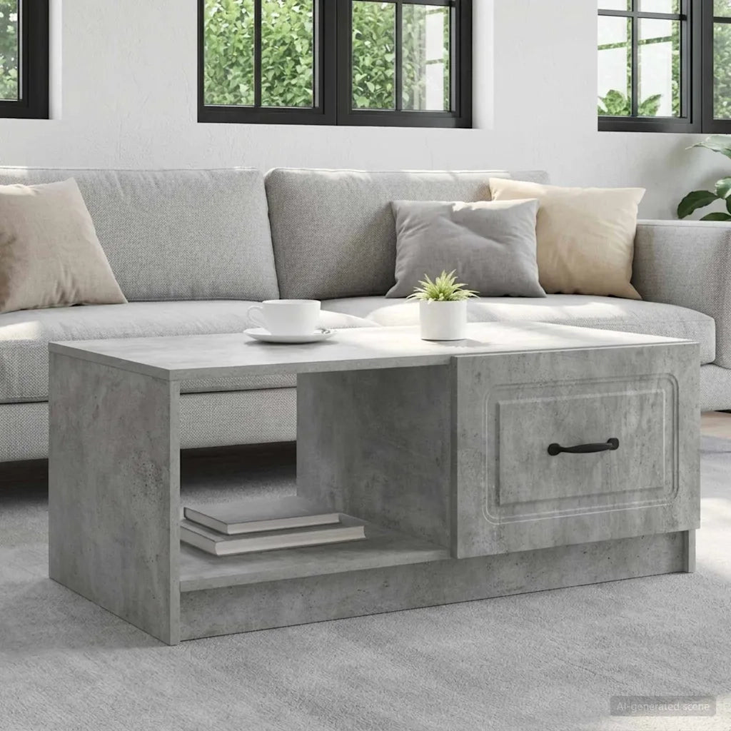 Tavolino da salotto Grigio Cemento 90 x 50 x 37 cm 895878