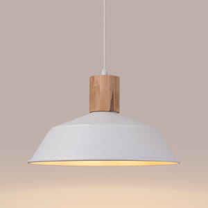 Lampada da terra scandinava FANO Peach Puff con cupola in acciaio bianco 34x120cm LED